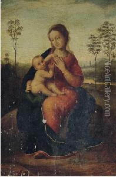 Madonna Col Bambino (da Raffaello) Oil Painting - Otto Vermehren