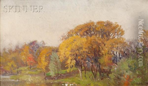 Autumn Trees Oil Painting - Joseph Eliot Enneking