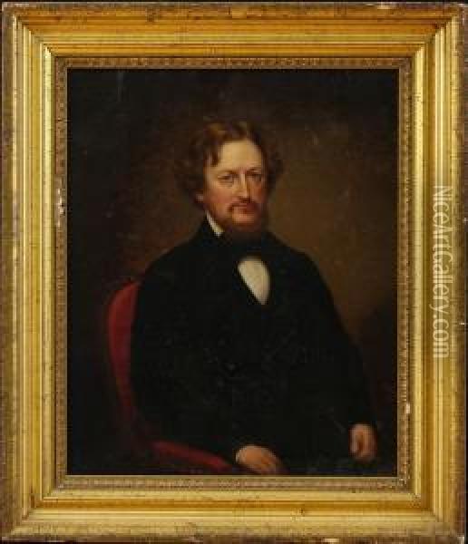 Portrait Of A Gentleman Oil Painting - Cephas Giovanni Thompson