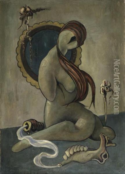 Weiblicher Akt Oil Painting - Frantisek K Janousek