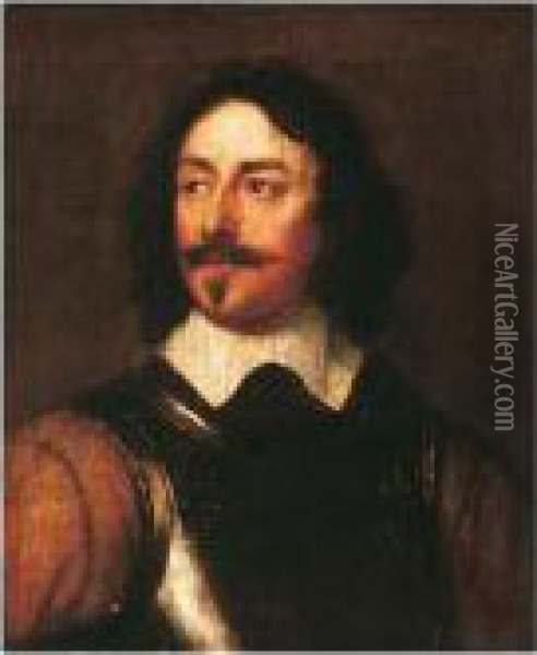 Portrait Of An Officer Oil Painting - William Dobson