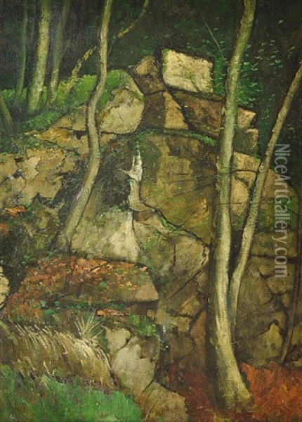 Lesni Zatisi Oil Painting - Josef Hubacek