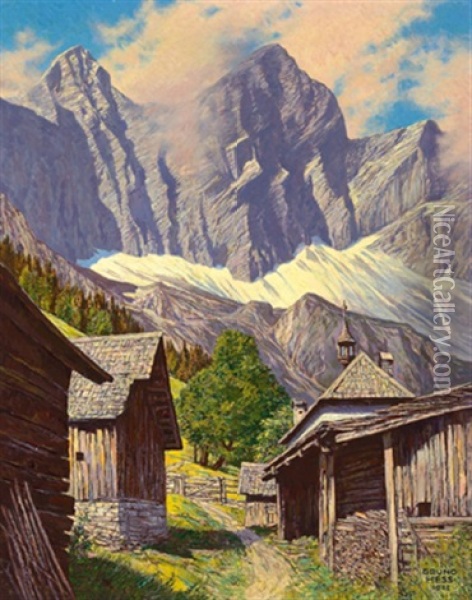 Dachstein Sudwande Aus Der Steiermark Oil Painting - Bruno Hess