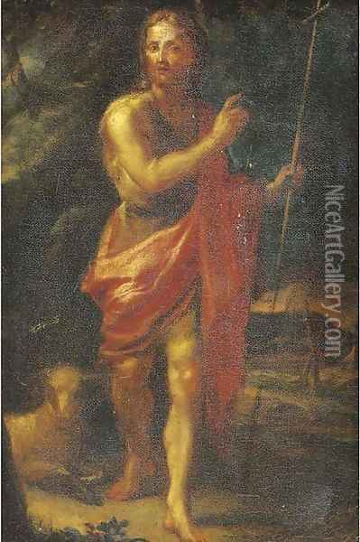 Saint John the Baptist Oil Painting - Mateo the Younger Cerezo