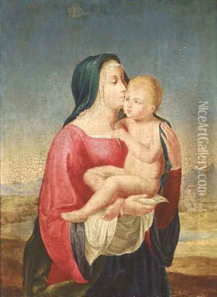 The Virgin and Child Oil Painting - Johann Friedrich Overbeck