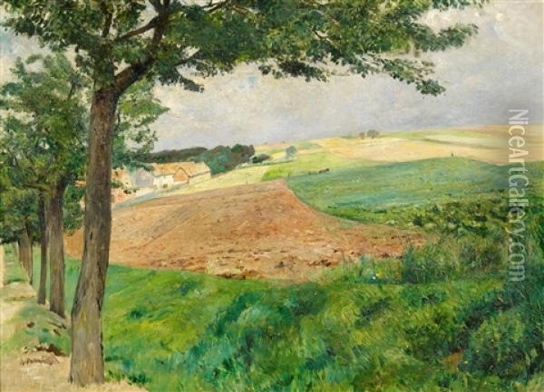 Thuringische Landschaft Oil Painting - Theodor Joseph Hagen