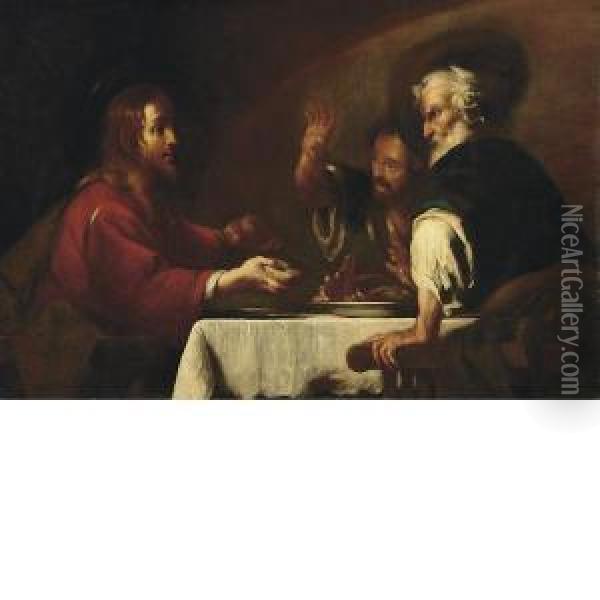 La Cena In Emmaus Oil Painting - Bernardo Strozzi