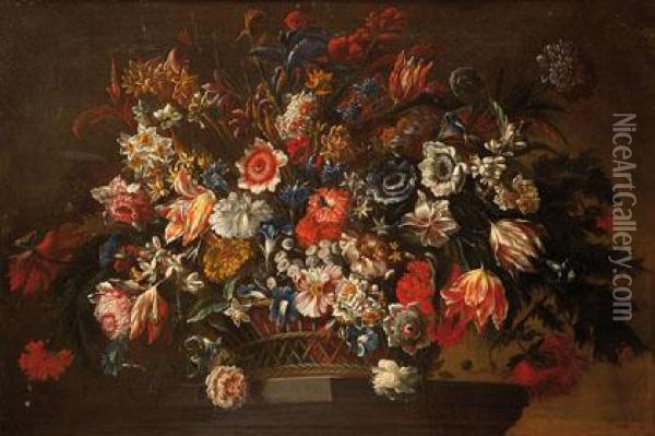 Bodegon De Flores Oil Painting - Jean Baptiste Belin de Fontenay