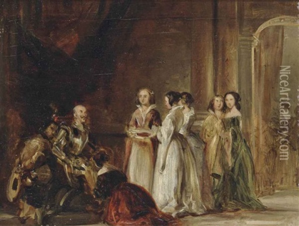 A Courtly Scene Oil Painting - Sir David Wilkie