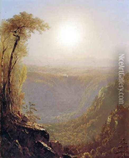 Kauterskill Clive, in the Catskills Oil Painting - Sanford Robinson Gifford
