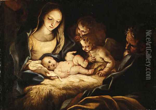 The Nativity Oil Painting - Antonio Balestra
