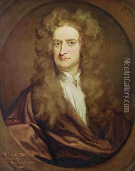 Portrait of Isaac Newton 1642-1727 Oil Painting - Sir Godfrey Kneller