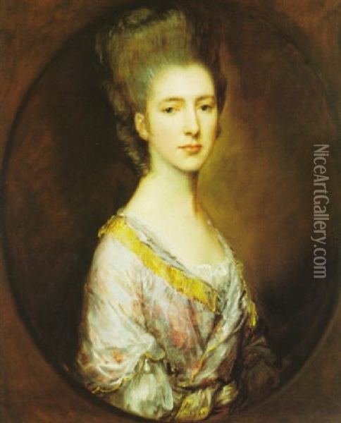 Portrait Of Frances, Mrs. Alexander Champion Oil Painting - Thomas Gainsborough