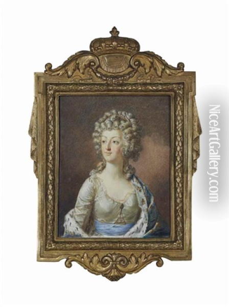 Portrait De La Reine Marie-antoinette Oil Painting - Alexander Kucharski