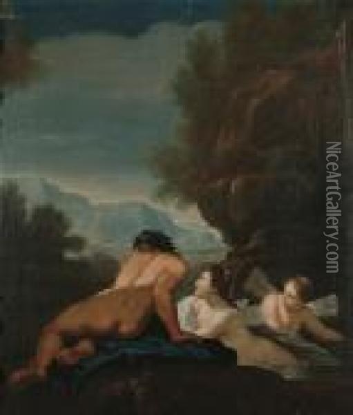 Hylas And The Naiads Oil Painting - Francois Lemoine (see Lemoyne)