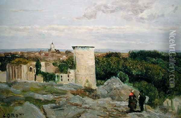 Castle of Falaise, c.1846 Oil Painting - Jean-Baptiste-Camille Corot