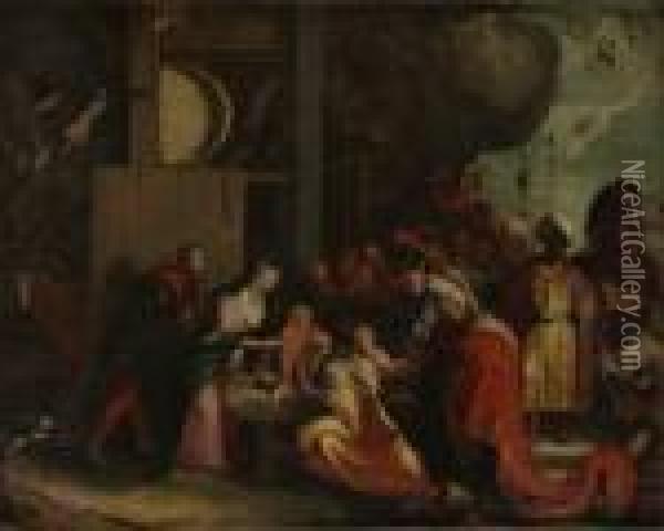 Konungarnas Tillbedjan Oil Painting - Peter Paul Rubens