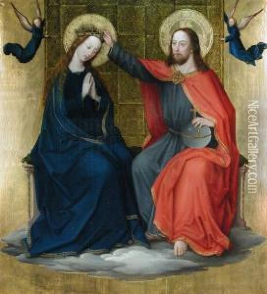 The Coronation Of The Virgin Oil Painting - Bernhard Strigel