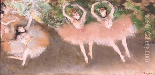 Scene De Ballet Oil Painting - Edgar Degas