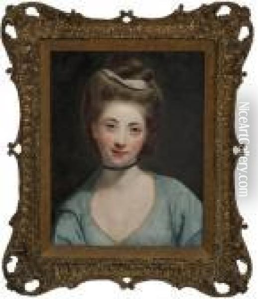 Portrait Of Miss Ridge Oil Painting - Sir Joshua Reynolds