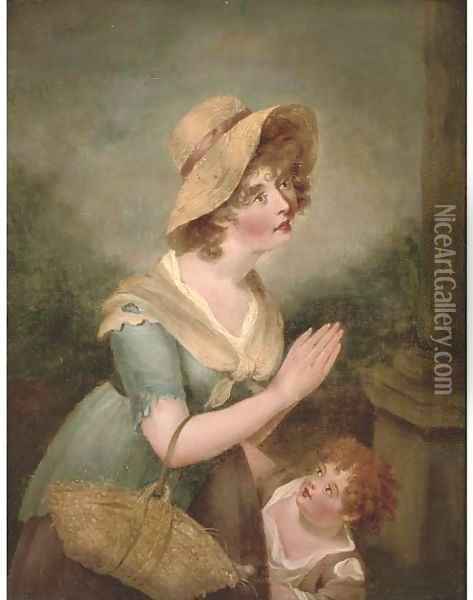 A mother and child Oil Painting - Francis Wheatley