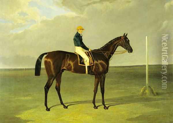 'Sluggard' with Flatman Up, 1832 Oil Painting - John Frederick Herring Snr