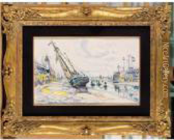 Port Oil Painting - Paul Signac