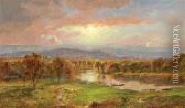 On The Susquehanna River Oil Painting - Jasper Francis Cropsey