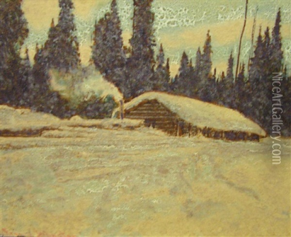 Winter In The North Oil Painting - Francis Hans Johnston