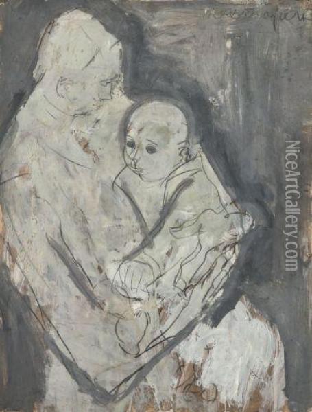 Le Pere Et Son Fils Oil Painting - Joachim Weingart