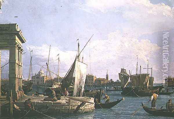 The Punta della Dogana, 1730 Oil Painting - (Giovanni Antonio Canal) Canaletto