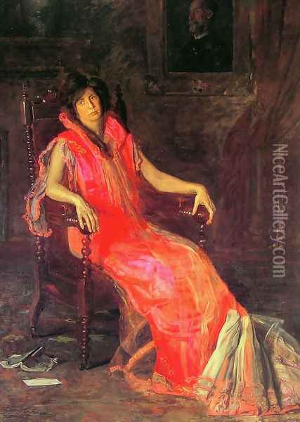 The Actress Oil Painting - Thomas Cowperthwait Eakins
