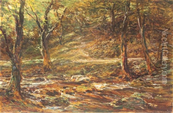 English Forest Oil Painting - Heywood Hardy