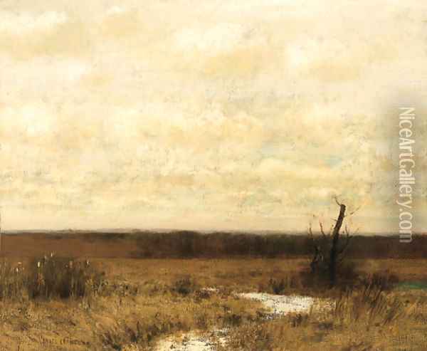 Meadow and Sky Oil Painting - Bruce Crane