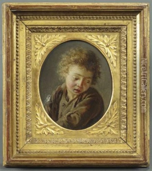 Portrait De Jeune Garcon Oil Painting - Martin Droelling
