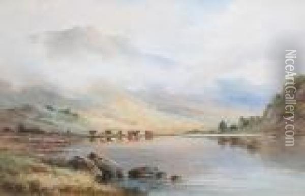 Loch Triochatan, Argyleshire Oil Painting - Henry Hillier Parker