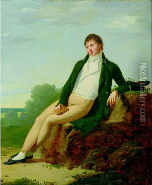 Portrait D'homme Oil Painting - Robert J. Fr. Faust Lefevre