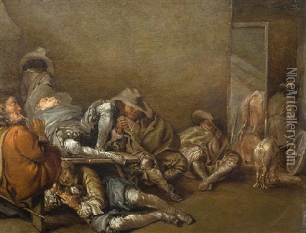 Figuren In Der Schenke Oil Painting - Pieter Jacobs Codde