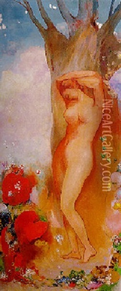 Le Renouveau Oil Painting - Odilon Redon