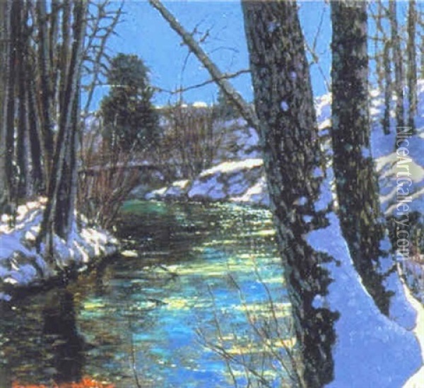 Early Snow Oil Painting - Francis Hans Johnston
