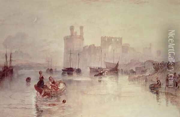 Caernarvon Castle 2 Oil Painting - Joseph Mallord William Turner