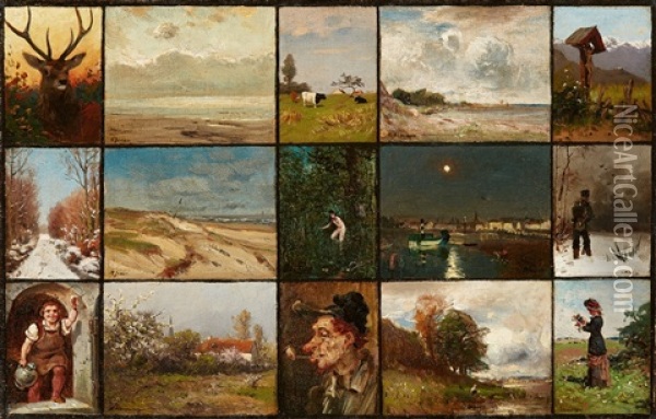 Fifteen Depictions By Various Painters Oil Painting - Carl Irmer