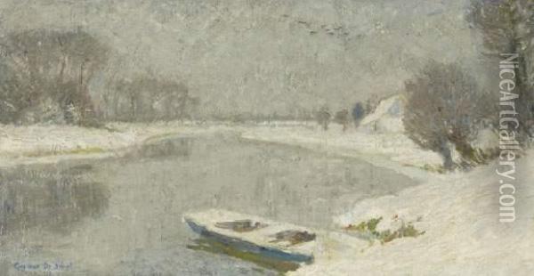 La Lys En Hiver Oil Painting - Gustave De Smet