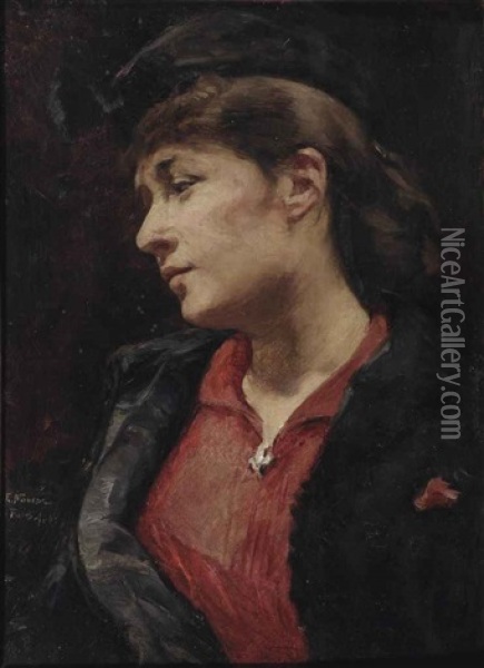 Portrait Of A Lady Oil Painting - Elizabeth Nourse