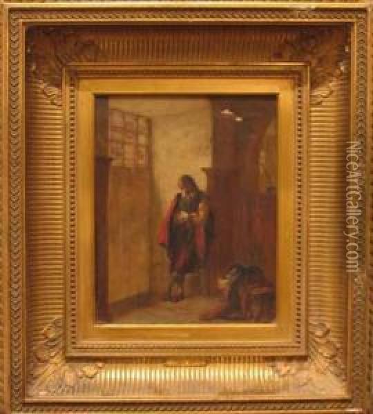 Captive Cavalier Oil Painting - Edwin White