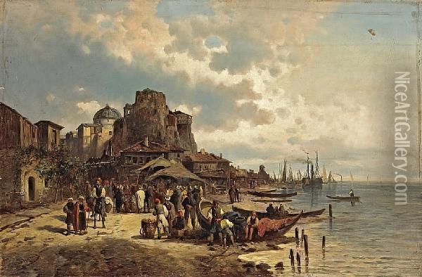 On The Bosphorus Oil Painting - Thoma J.