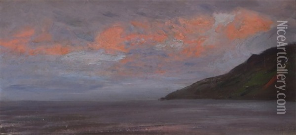 Sunset On The Coast Oil Painting - Henry Moore