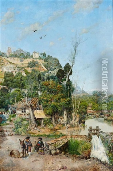 Vista De Alora, Malaga Oil Painting - Rafael Blanco Merino