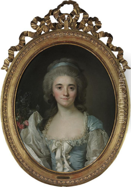 Portrait Of Comtesse De Provence (1753-1810) Oil Painting - Joseph Siffrein Duplessis