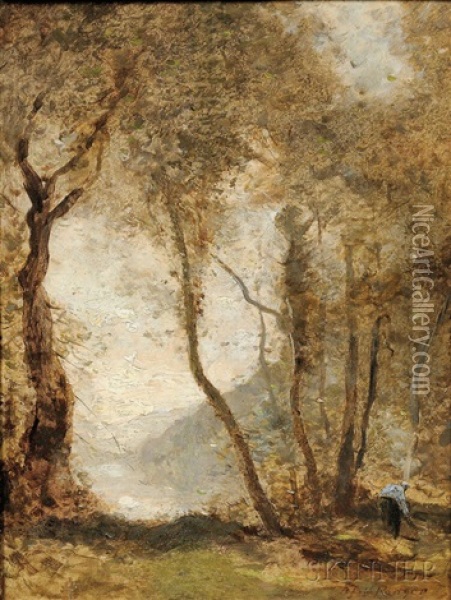 Hommage A Corot Oil Painting - Henry Ward Ranger